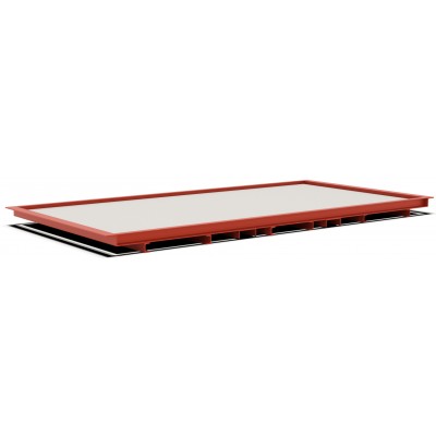 Flachpaletten-Magazin FPM - Staplertaschen untergebaut