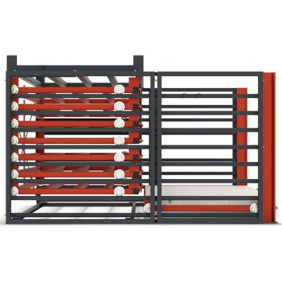 Schubfachregal für Bleche - ohne Tiefenauflagen